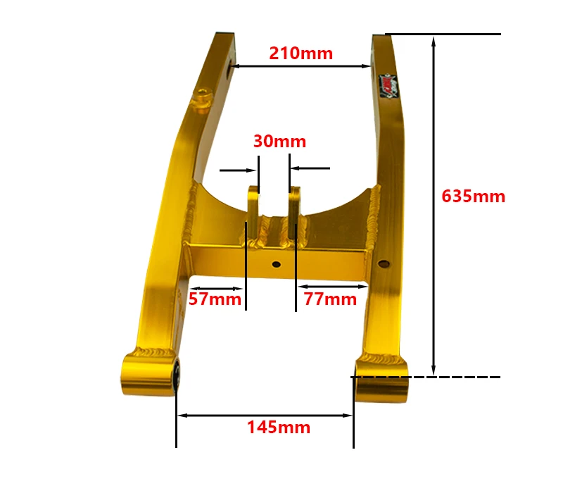 Motorcycle rear suspension rear swing arm Y15-hollow-gold color