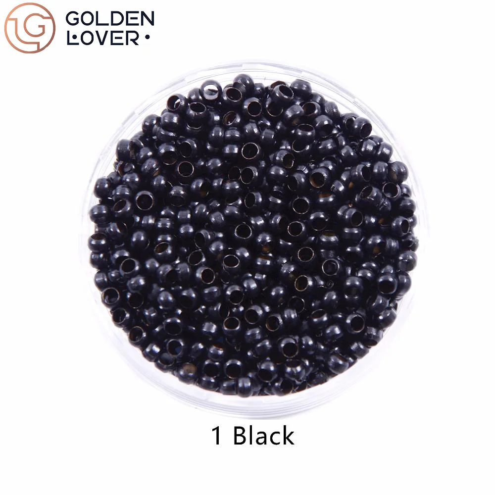 1000 PCS 2.5 mm Copper Nano Rings For Hair Extension  2.5*1.5*2.0 mm Nano Rings Beads for Hair Extension 7 Colors Optional