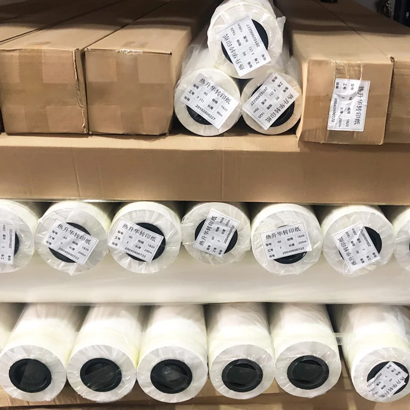 Good Quality  Quick Dry Wholesale Factory Sales Directly Fast Dry  Sublimation Paper Jumbo Roll for Sublimation Heat  Transfer