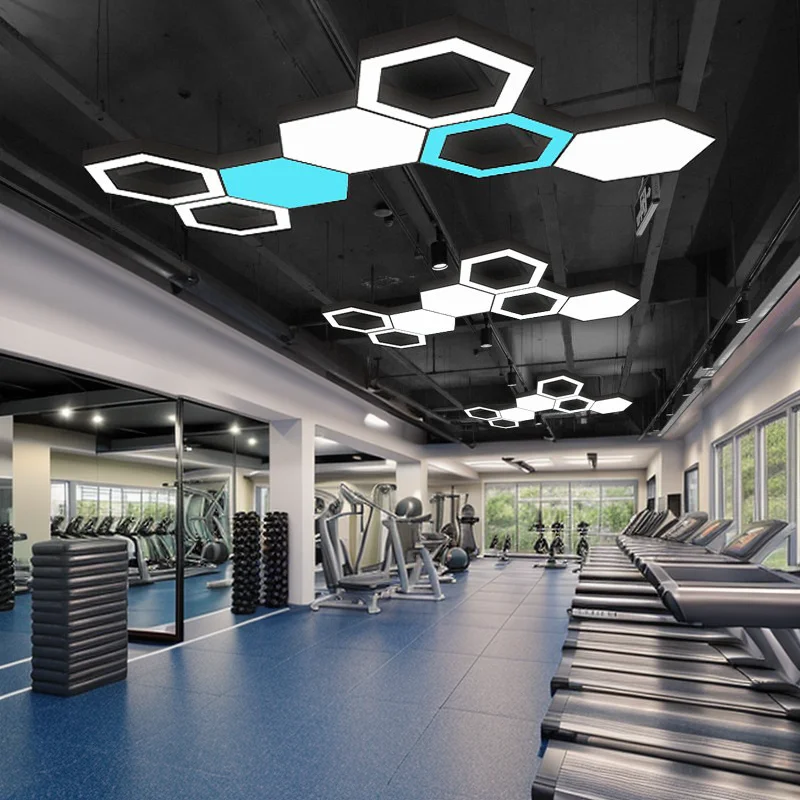 Professional Factory Customized Hexagon Led Light Workshop Honeycomb Garage Work Led Light Car Detailing Lights