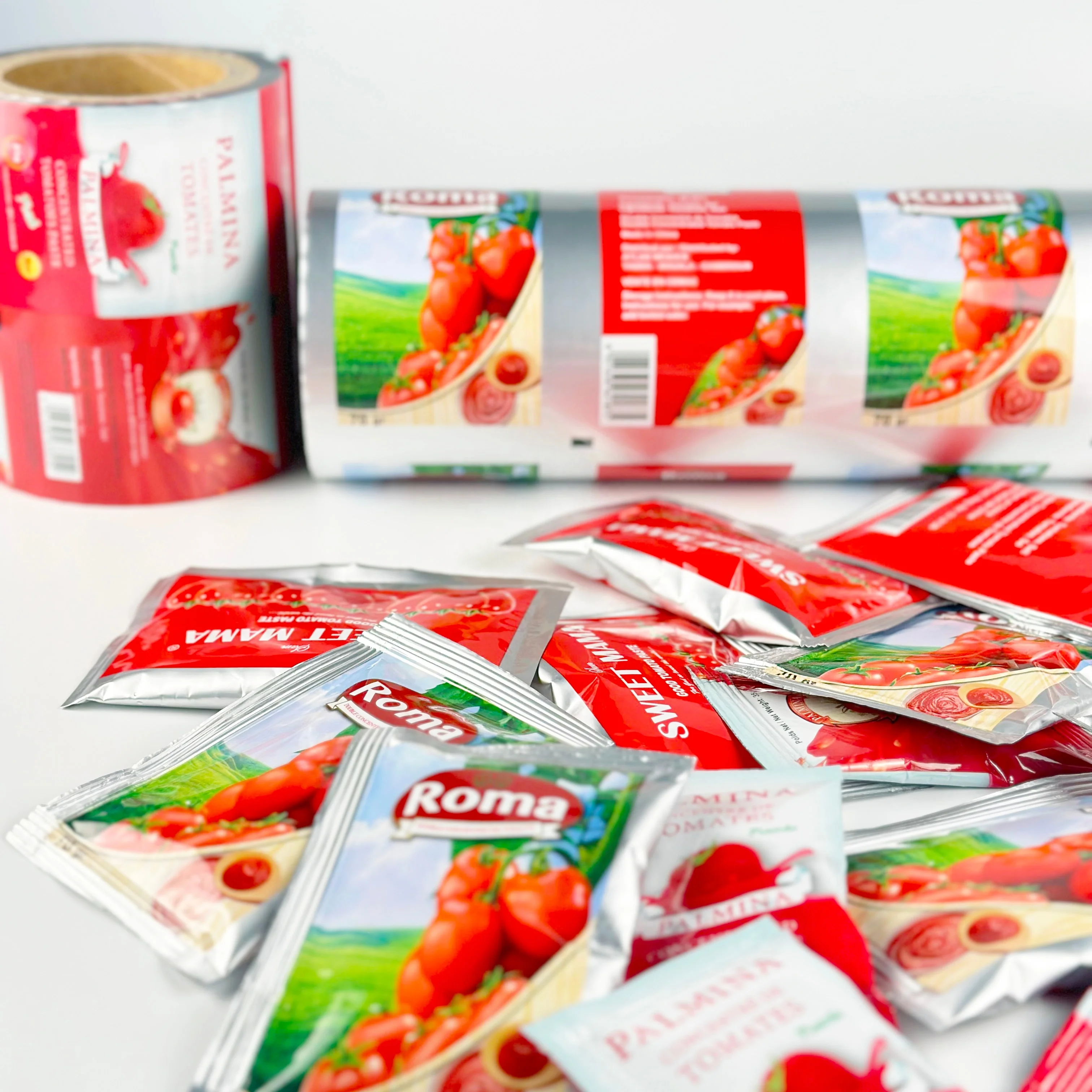 DQ PACK на заказ упаковочная пленка для томатного кетчупа в рулоне
