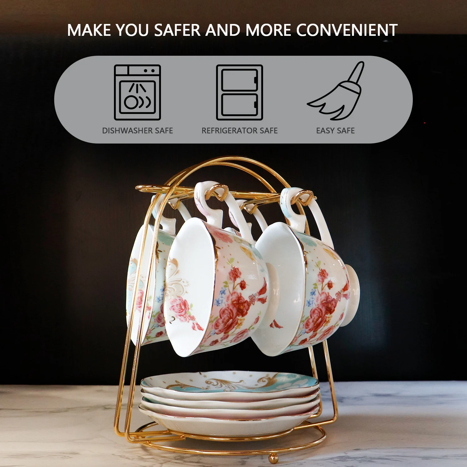  Керамическая посуда наборы Grace Teaware Роскошные кружки