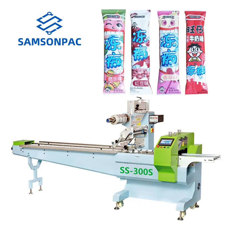 SS-300S Multi-Function Horizontal flow packing machine for ice lolly/candy/chocolate bar snack food pouch