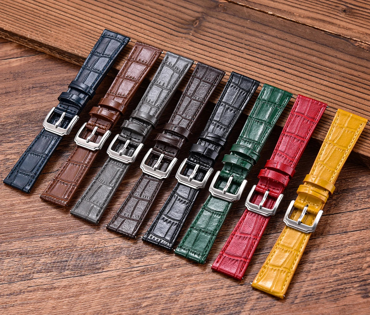 Juelong 16/18/19/20/21/22mm Genuine Alligator Watch Strap Luxury Crocodile Watch Bands