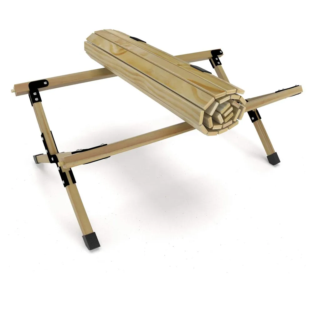 CaoXian Hi Home Folding Camping Picnic Table Beach Camp Kitchen Lightweight Roll Up Height Adjustable Waterproof Table