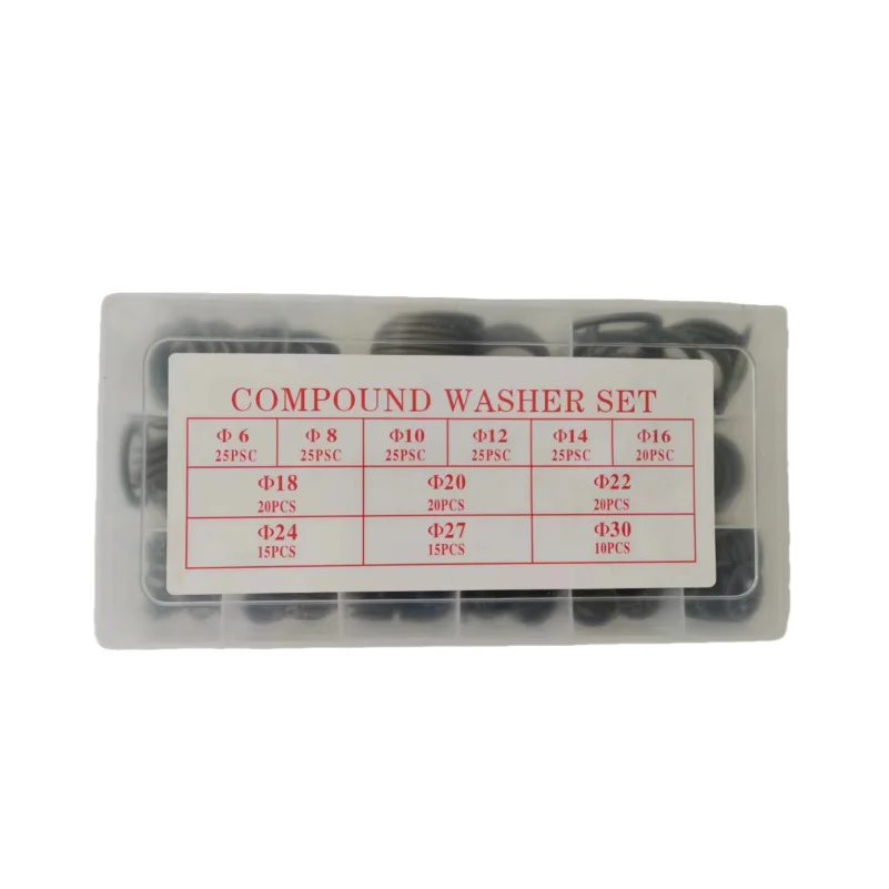 High Quality oil resistance standard Bonded Washer kits Compact Washer Bonded Sealing Washers box