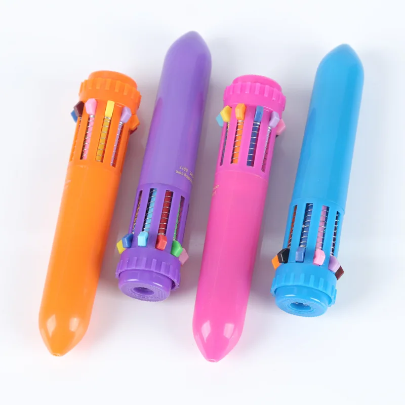 Cute Style Multi-colors Ballpoint Pen Retractable Ballpoint Pens 1.0mm With Custom Logo For Student Writing Pen