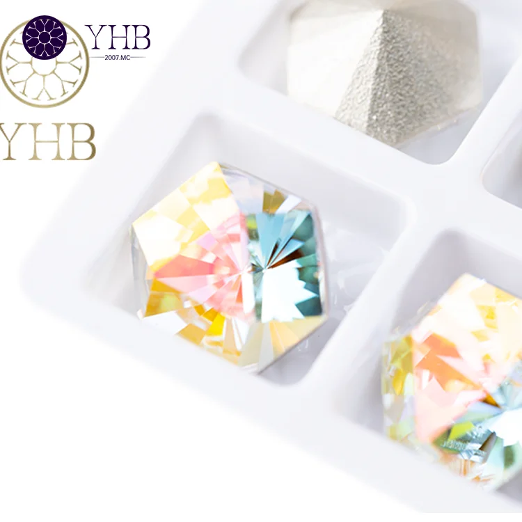 Hexagon Shape Multi Color Loose Rhinestones Fancy Jewelry Nail Art Diy Accessories For Crystal Stone