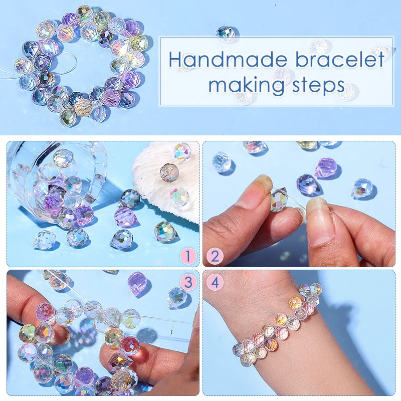 Crystal factory wholesale top hole strawberry faceted crystal glass beads  for jewelry natural stone beads