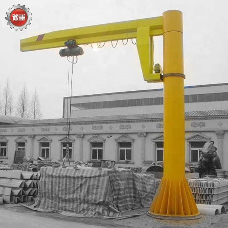 1 Ton 2 ton 3 ton free standing crane machine jib cranes dc current operated jib crane 360 degree rotation