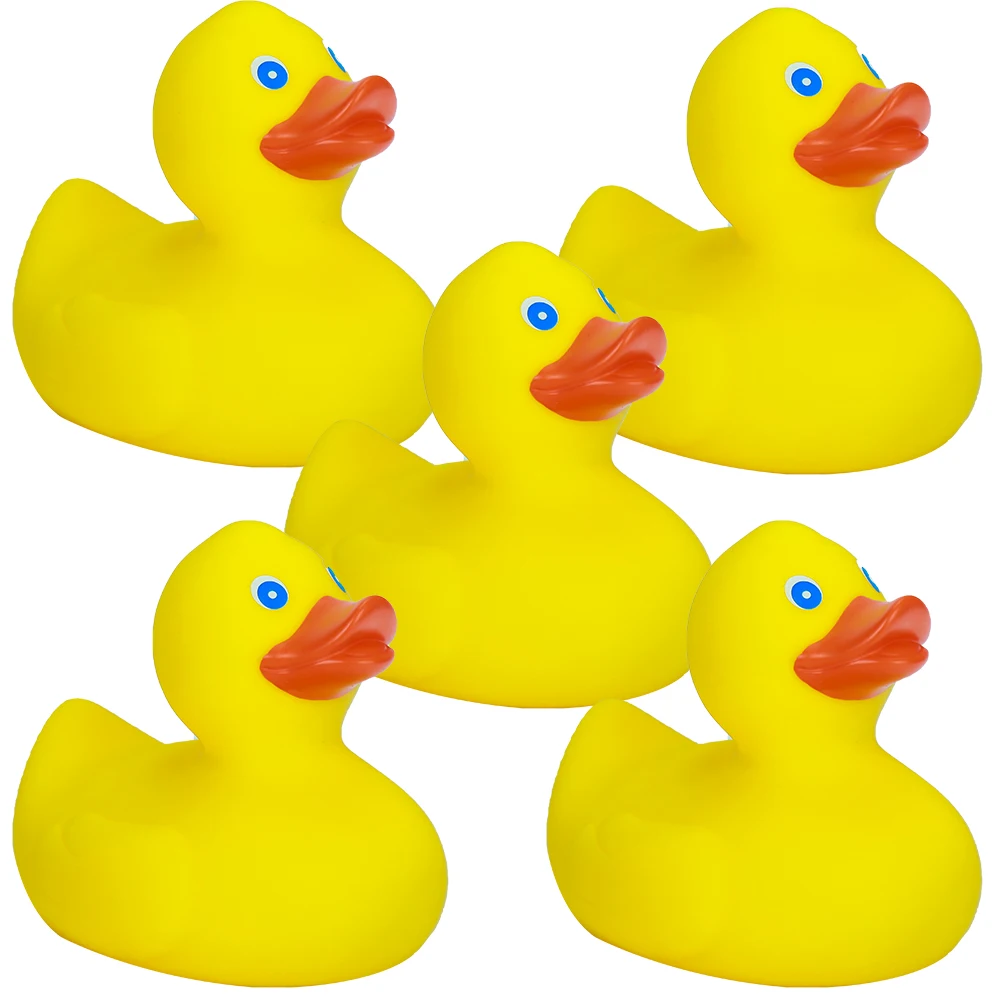 Custom Classic Yellow Rubber Ducks For Baby Shower Party Birthday Gift For Kid Floatable Weighted Upright Rubber Duck Toys