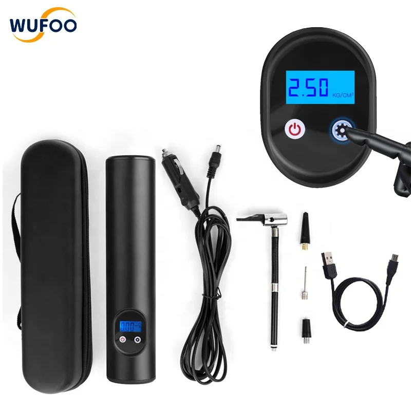 Mini Portable Car Tire Inflator with Battery for Car Motorcycle Bicycle Tire Ball Air Compressor Car Air Pump with Led Light