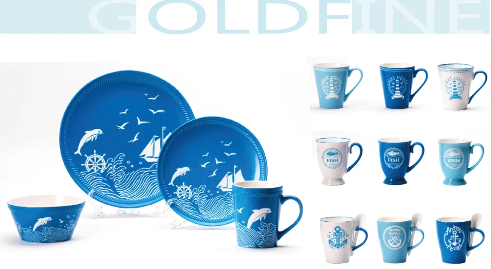 Large Embossed Design Ceramic Preservation Bowls Porcelain Salad Bowl With Plastic Lid