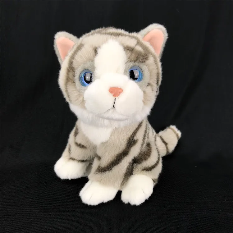 HL cute Simulation Cat Plush Toy Lifelike Stuffed Animals Toys Soft Cat Doll Peluche Animal Plush Dolls Kitty Multi Patterns
