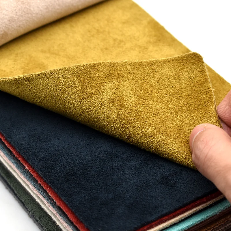 Double Sided Suede Fabric Faux Leather Suede Garment Sofa Composite Fabric Car Upholstery Leather