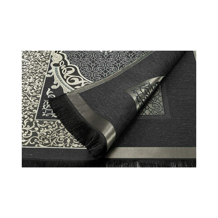 Muslim Prayer Rug  Extra Thick Velvet Praying Islamic Turkish Carpet With Prayer Beads Portable Prayer Mat for Women Men