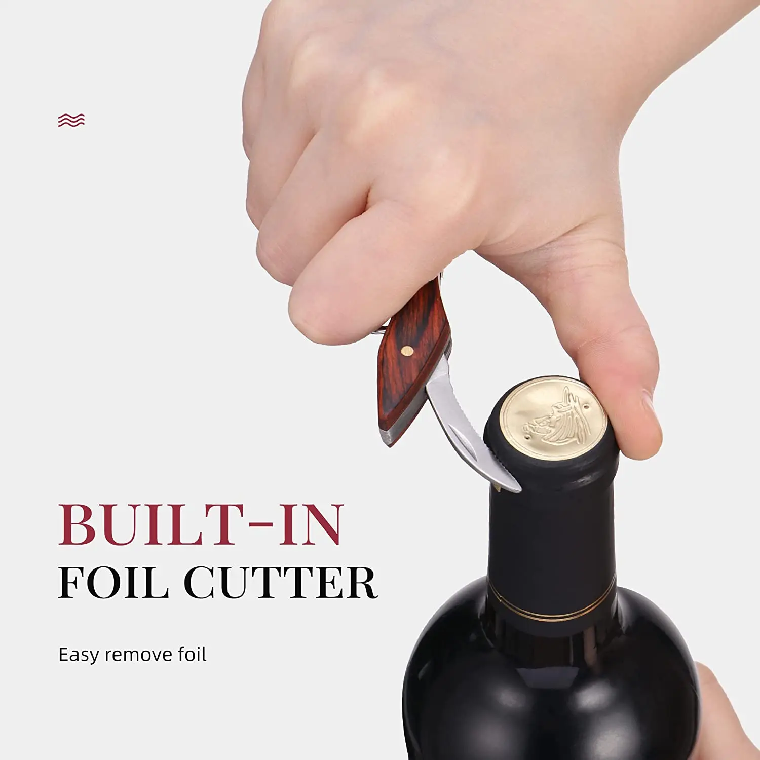 Custom Wine Bottle Openers Easily Use Wooden Handle Corkscrew Wine Bottle Opener