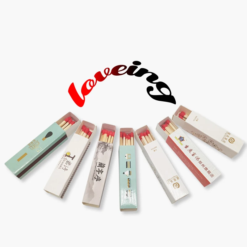 Processing and customizing a variety of advertising Match Hotel scented birthday candles Safe natural quality wood matchboxes