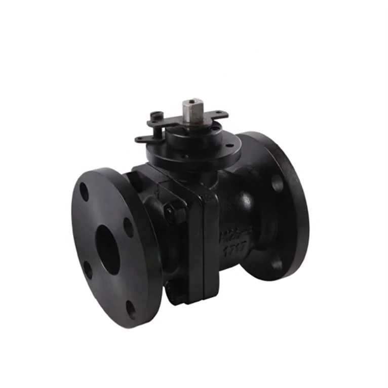 DIN API Carbon Steel WCB Flange 2pcs Ball Valve DN100 PN16 PN25 GG25 Manual Carbon Cast Steel Ball Valve