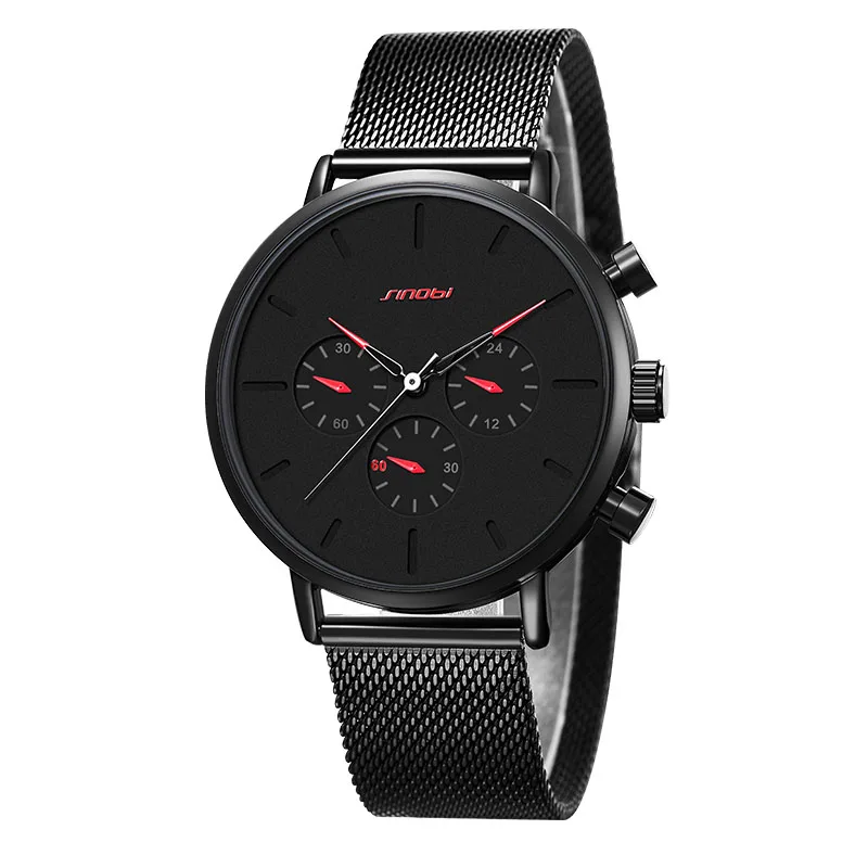 Famous Brands Luxury Wrist Watches SINOBI montre homme Chinese Wholesale 3atm Men Watches Stainless Steel Custom Quartz Watch