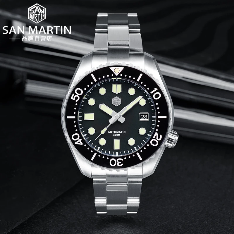 Rts stock free ship san martin NH35 30atm case without caseback structure Luminous diver mechanical automatic watch for sale