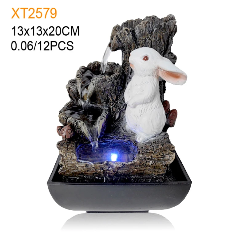 2023 украшение дома из смолы скульптура животных современный Настольный крытый фонтан