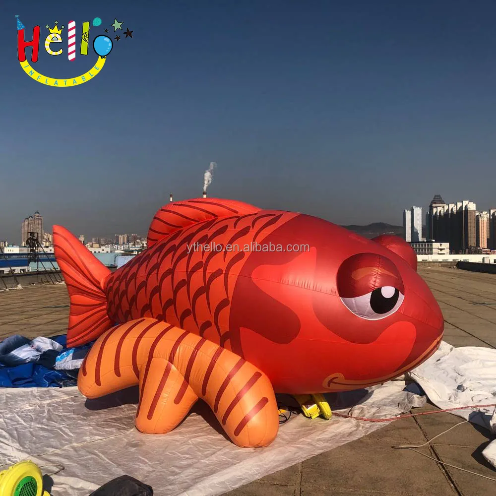 Promotion Activity Creative Advertising Animals 3D Shapes Red carp giant inflatable fish model
