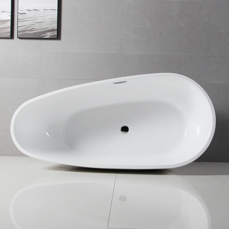 New Design Egg Shaped Bath tub Hotel Freestanding cUPC approved Solid Surface Acrylic Bathroom Bathtub