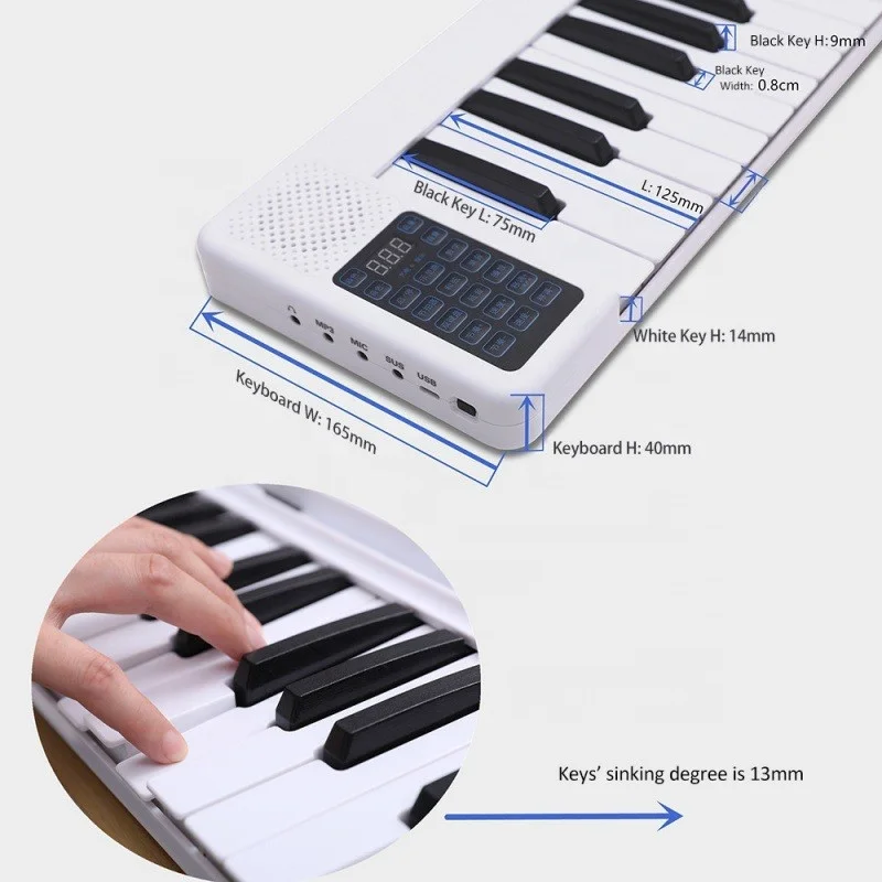 Portable splicing midi controller keyboard electric piano digital 88 keys piano music