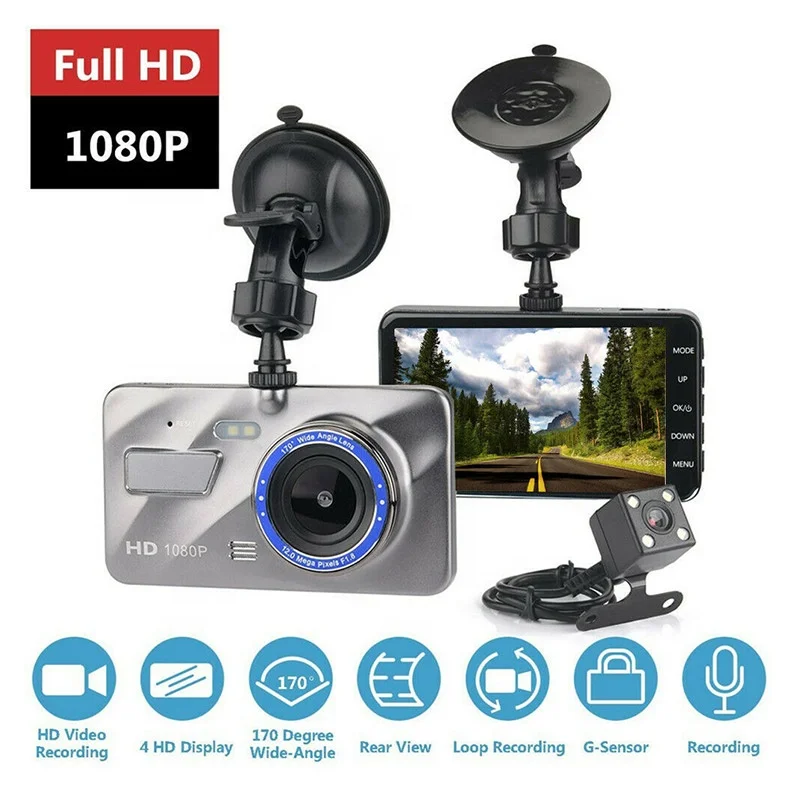  Новейший видеорегистратор GT700 Автомобильный 4 дюйма TF с THD night vision1080P поддерживает