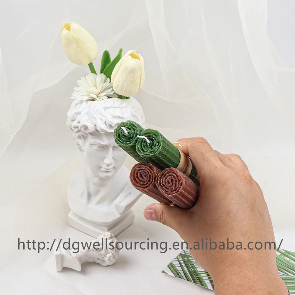 DIY Rolled Beewax Candle Silicone Molds Rolling Honeycomb Wax Sheet for Hanukkah Party