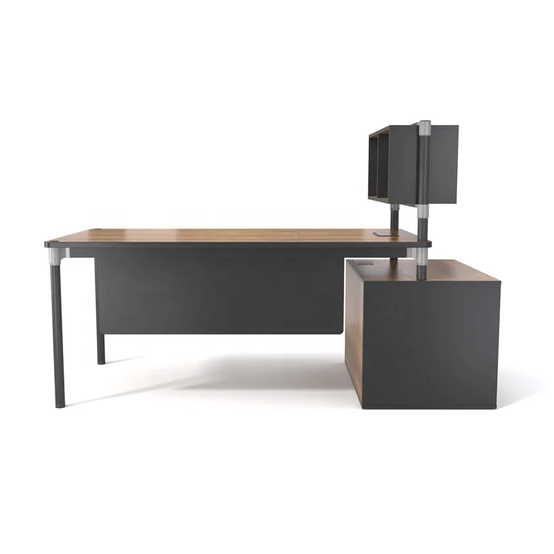 Open office furniture WESOME metal leg single workbench wooden office desk