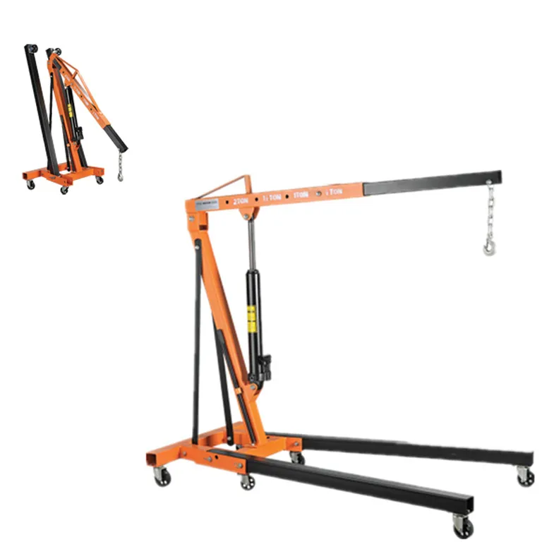 1.5 Ton Folding Type Portable Hydraulic Lifting Car Engine Crane With CE Certificate