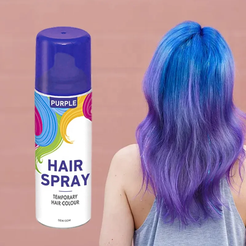 100ml wholesales factory price glitter blue hair color spray