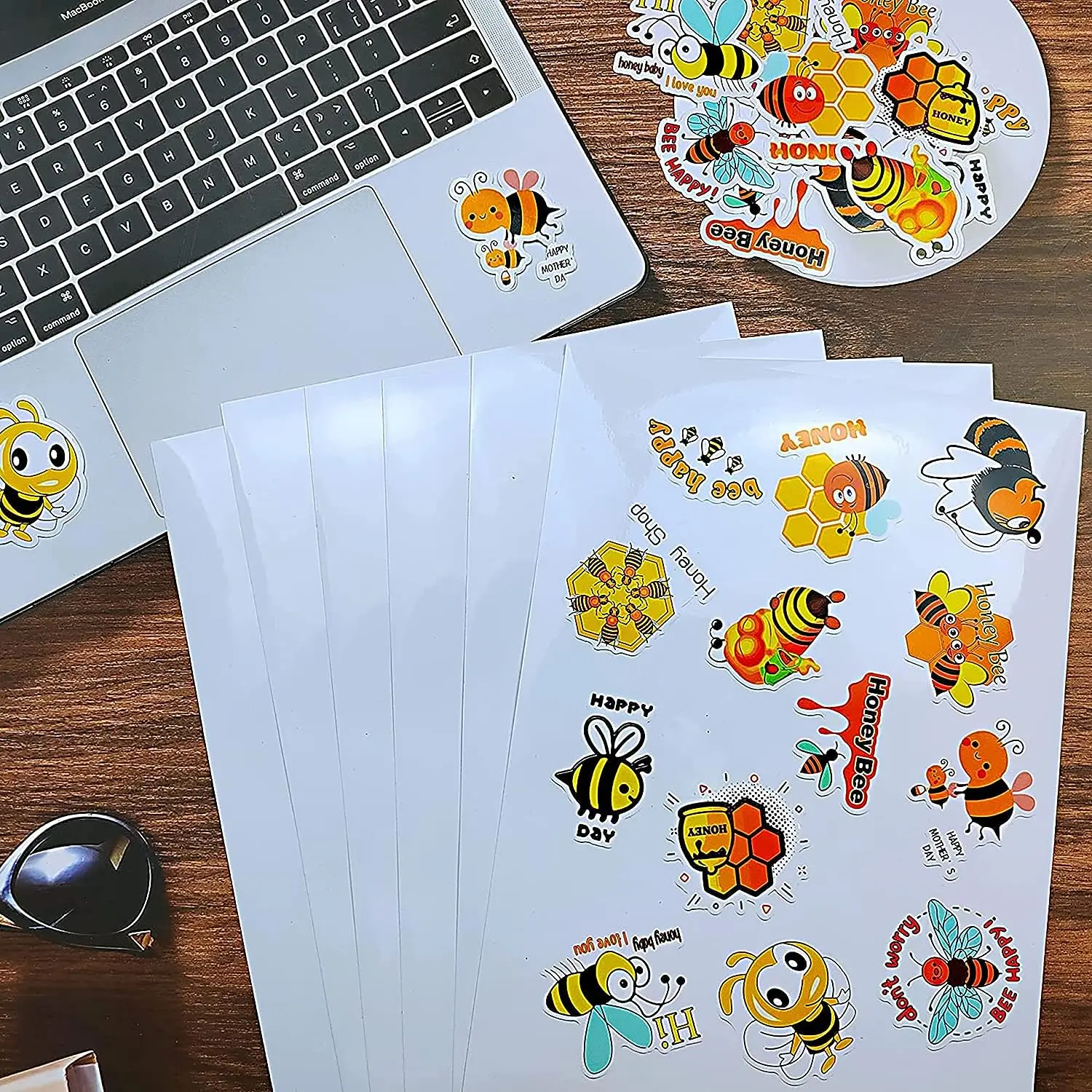 20 Sheet A4 Glossy White Printable Vinyl Sticker Paper for Inkjet Printer Waterproof Self-Adhesive Dries Quickly