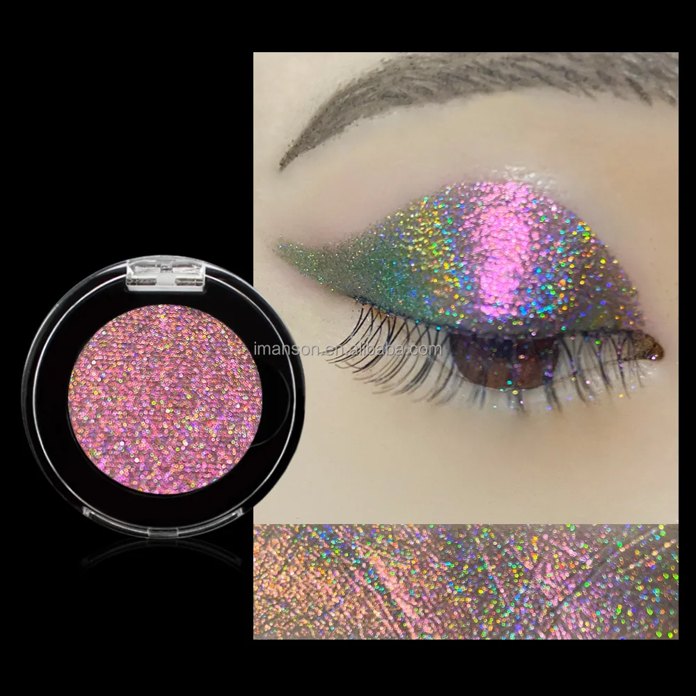 New Product Multichrome Glitter Holographic Eyeshadow Pressed Powder Mermaid Diamond Cosmetics For Eyes Face Body