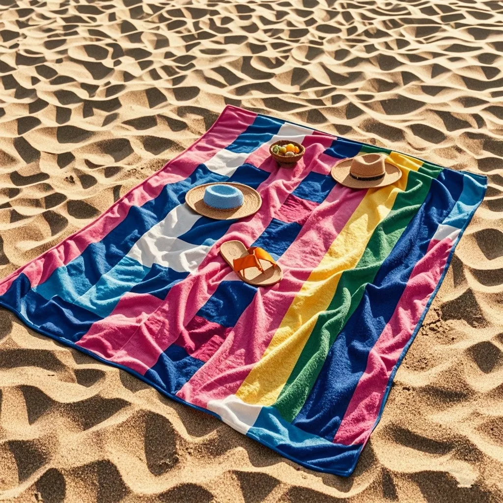 Manufacturer Wholesale Custom Double Sided Printed Sand Free Beach Towel for Bath Use