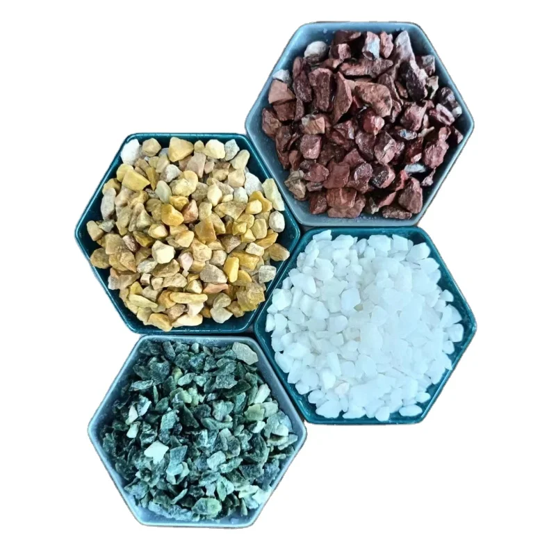 Wholesale cheap high-quality colored stone fragments, decorative pebbles, natural gravel paving materials