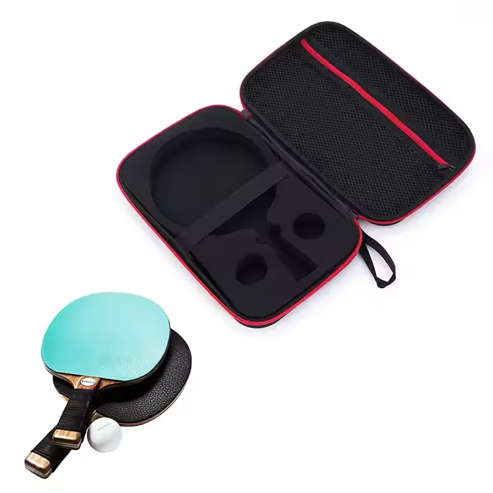 Dual Ping Pong Paddle and Ball Carrying Case Made of EVA Fits for 2 Paddles and 2 Balls (Case Only)