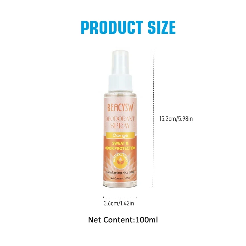 Coconut & Vanilla Deodorant Sprays for Body Mineral Deodorant Spray Unscented