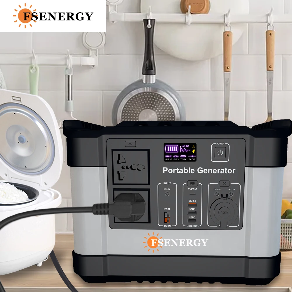 1000W portable power station Solar Mobile Lithium Battery Pack for Outdoor Emergency power supply for home