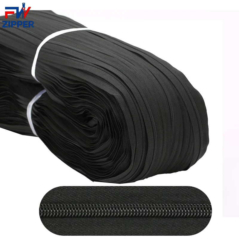 Nylon Zipper Roll Wholesale Price resleting 3# 5# 7# 8# 10# 200m per rol zipper Baggage Luggage Suitcase cfc zipper roll