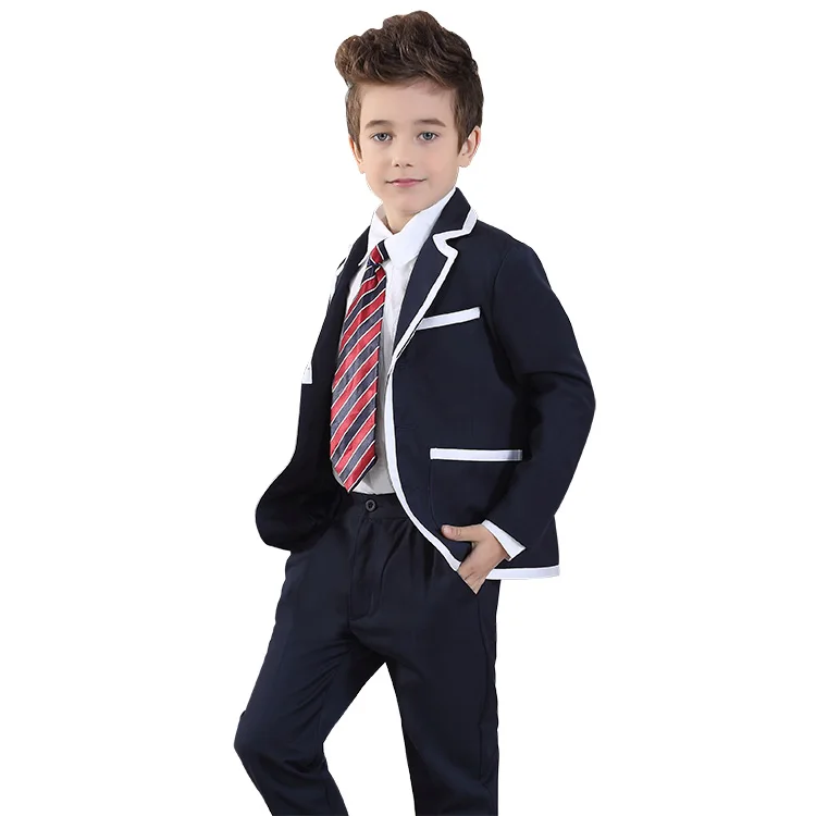 China Wholesale Manufacturer Kids Blazer School Uniform International High Primary Child School Uniform Costume 3-Piece