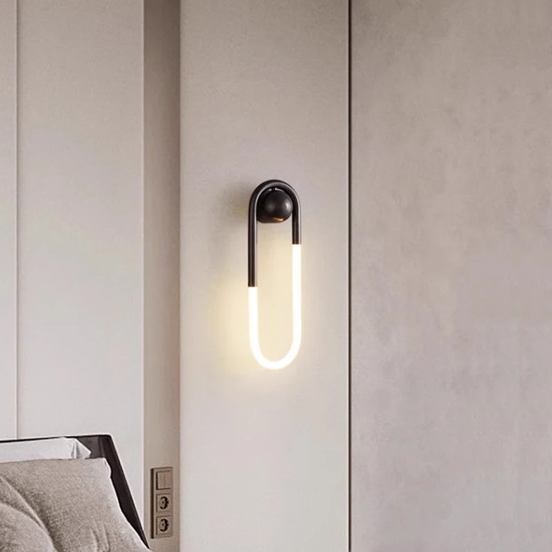 Indoor Minimalist Decorative Wall Lamp Bedroom Bedside Lamp LED Illuminated Wall Lamp