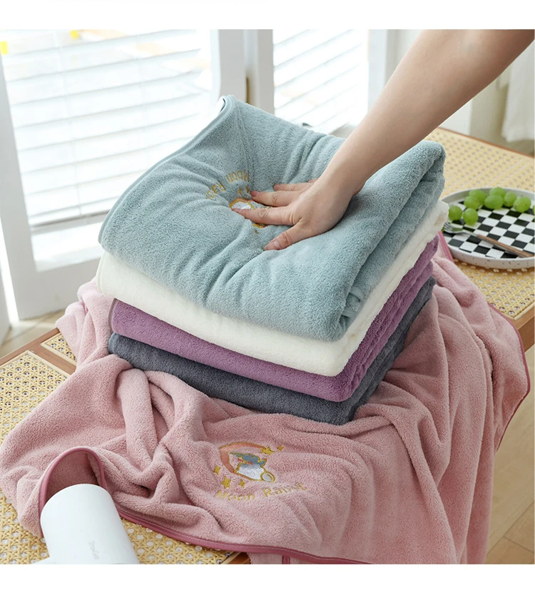 Autumn and winter absorbent quick drying bath towel for adult men and women large non-hair soft household