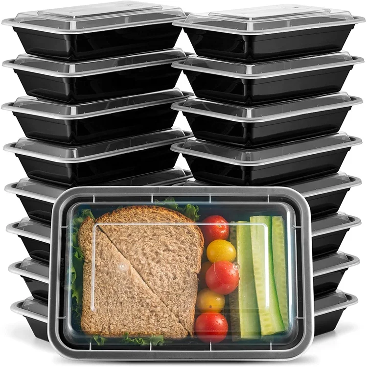 Wholesale Plastic Food Container PP Lunch Box Plastic Disposable Meal Prep Containers With Lids