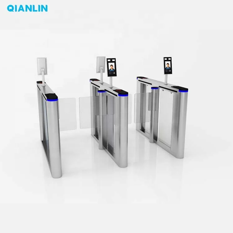 access control system glass door automatic full height flap turnstile / security speed turnstile