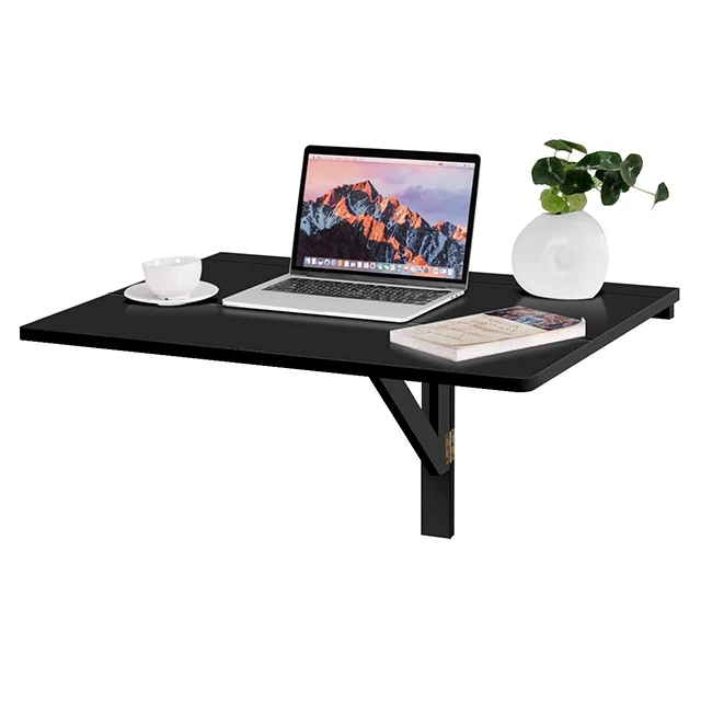 Height adjustable wooden Wall-Mounted Drop-Leaf Folding Table