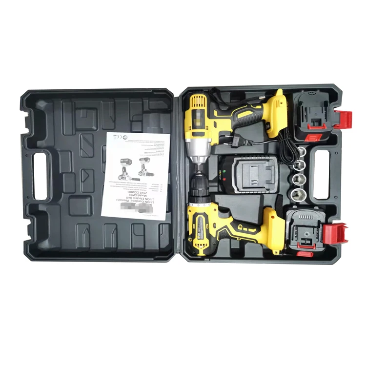 Cordless drill and impact wrench sets