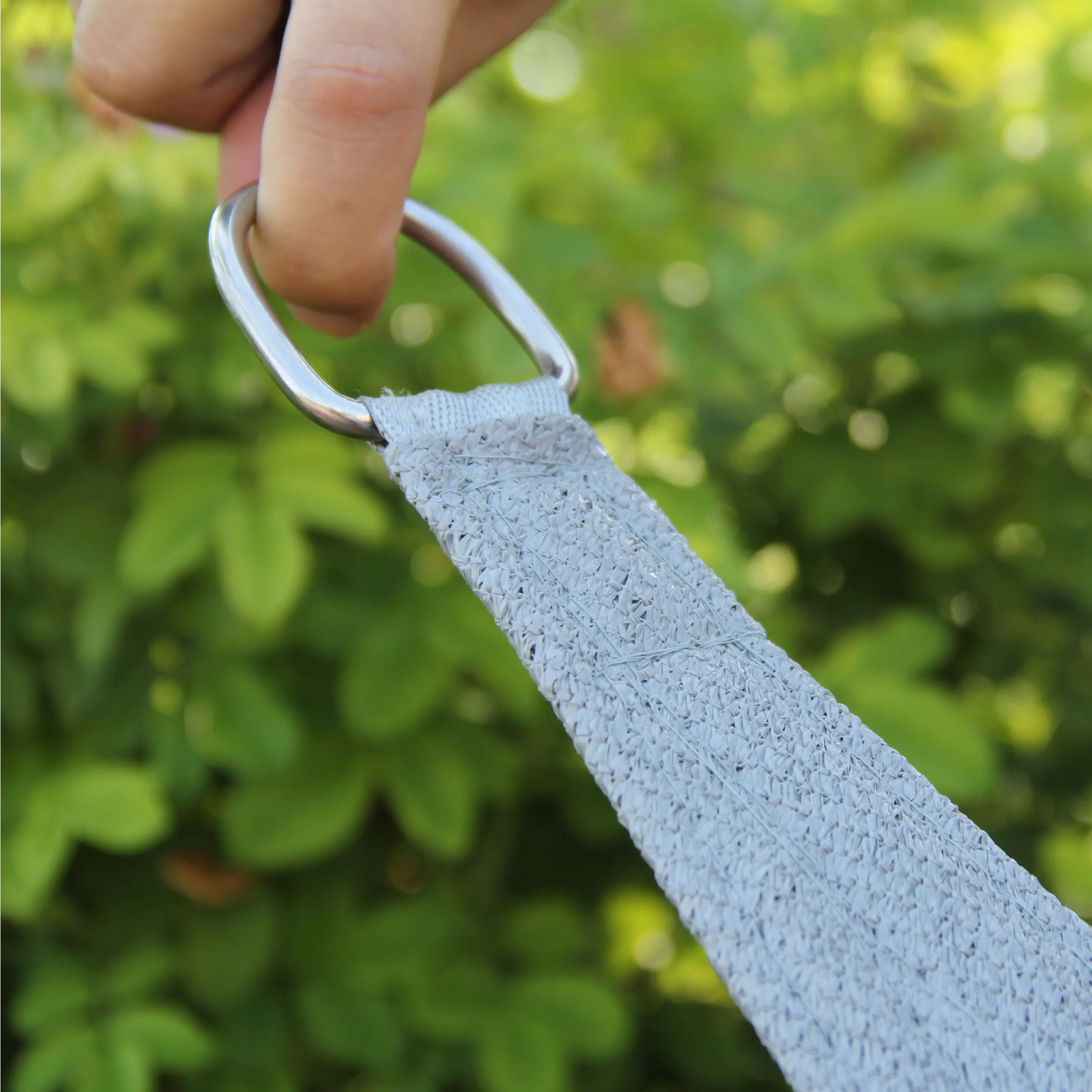 HDPE серого цвета 3x3x3 метра с защитой от солнца U.V, коэффициент тени 98%, Солнцезащитный парус